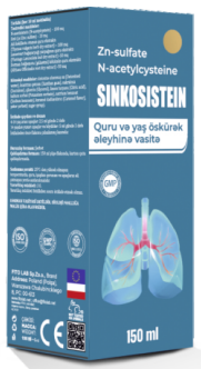 SİNKOSİSTEİN  (Tənəffüs sisteminin fəaliyyətini yaxşılaşdıran, bəlğəmin ifrazını artıran və öskürəyi yüngülləşdirən preparat) 150 ml şərbət